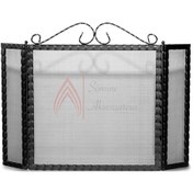 Resim Ferforje Kanatlı Şömine Siperlik 