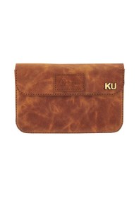 Resim Twingold İsme Özel Çıtçıtlı Küçük El Çantası - %100 Rainbow Deri - Ac14001 - Camel Camel 