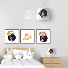 Resim Popcorn Kids Gezegenler Konik Sarkıt Aydınlatma (Large) 