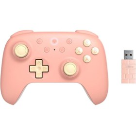 Resim 8bitdo Ultimate 2c Kablosuz 2.4g Oyun Kolu Pc Android Hall Effect Joystick Peach Turuncu 