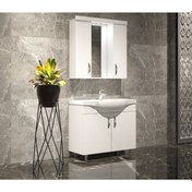 Resim 80 cm Yıldız Banyo Dolabı Beyaz 