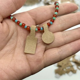 Resim Yüzükler, Kolyeler ve Anahtarlıklar için 100 adet Kraft Kağıt Takı Etiketleri - Paketleme ve Fiyatlandırma için Görüntüleme Etiketleri, Takı Yapımı & Paketleme Malzemeleri, Boncuklama&Takı Yapımı 