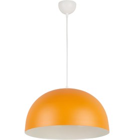 Resim Modavize Togo Özel Tasarım Modern Salon - Mutfak - Cafe - Çocuk Odası Metal Turuncu Renk Tekli Sarkıt Avize 