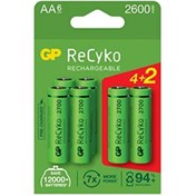 Resim GP Recyko+ 2700 Aa Kalem Ni-mh Şarjlı Pil, 1.2 Volt, 6'lı Kart 