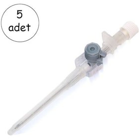 Resim Piercing Delim İğnesi 1.7 Mm Gri Steril Tek Kullanımlık Anjiokat 5 Adet Göbek, Dil Delimi 