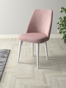 Resim Haus concept Monza Serisi 1.sınıf Babyface Silinebilir Kumaş Pembe Sandalye Beyaz Gürgen Ayak (demonte-garantili) 