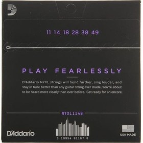 Resim D'Addario NYXL1149 Elektro Gitar Tel Seti - 11-49 Medium (Profesyonel) | Yüksek Mukavemetli NY Steel Çekirdek, Standart Nikel Tellere Göre Daha Parlak Ton, Üstün Pitch Stabilitesi ve Kırılmaya Karşı Direnç 