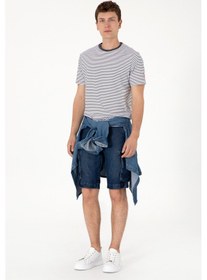 Resim U.s. Polo Assn. Erkek Koyu Mavi Şort Jean 50304389-dn0023 Koyu Mavi 