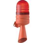 Resim Mesan LED Döner 2 Ses Borulu Elektronik Siren MS 5827 Kırmızı 220VAC 