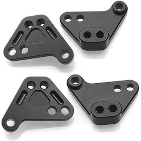 Resim Novahub Traxxas Maxx V2 89086-4 Widemaxx 1/10 Rc Araç Metal Şok Emici Alt Montaj Aparatı 4 Adet Siyah Set 
