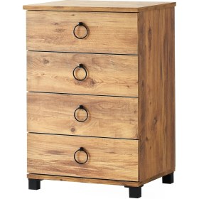 Resim Erezoğulları Mobilya Ekonomik 4 Çekmeceli Komodin Şifonyer Ahşap Tasarım 51x45x79 cm 