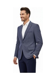 Resim Suitmen Erkek Tek Spor Ceket Çift Yırtmaçlı Bgl-st04980 İndigo 
