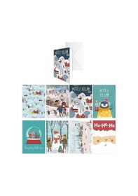 Resim Yılbaşı Kartı Zarflı - 8li Karışık 