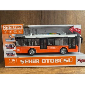 Resim Zümrüt OyuncakStore SÜRTMELİ ŞEHİR OTOBÜSÜ OYUNCAK SESLİ IŞIKLI KAPILARI AÇILAN YOLCU OTOBÜSÜ KIRILMAZ 