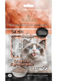 Resim Nobılus Somon Ve Balkabaklı Kedi Krema Ödülü 5x15g 