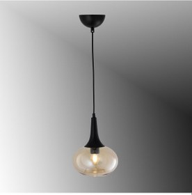 Resim Tt602-1-sy-bal Tt Ayd. Mat Siyah - Bal Tekliuzunhunili Tom. Avize Siyah - Bal 