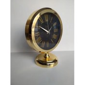 Resim Bahat Altın Gold Renkli Metal Ofis Salon Masa Saati 25*20 cm 