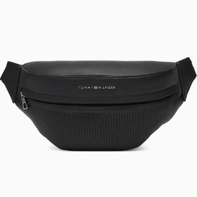 Resim Tommy Hilfiger Örgü Detaylı Erkek Bel Çantası Black - Black / STD 