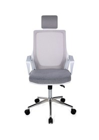 Resim Ofisbazaar Alf Beyaz Fileli Yönetici Koltuğu Ergonomik Başlıklı Ofis Koltuğu Gri Gri 