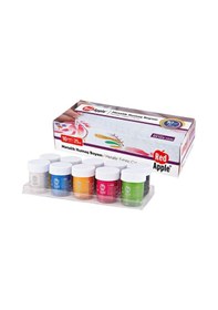 Resim Metalik Kumaş Boyası 10 Renk X 25 Ml. Set Karışık, Çok Renkli 