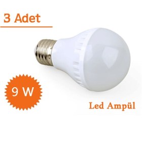 Resim YFHOME Duy Uyumlu Enerji Tasarruflu Beyaz Led Ampul 9w 3 Adet 