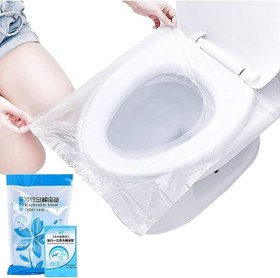Resim Klozet Örtüsü Tek Kullanımlık Klozet Poşeti Klozet Kapak Örtüsü Dispenseri 50 ADET 