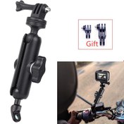 Resim 1 adet Evrensel Metal Motosiklet Bisiklet Kamera Tutucu, GoPro Hero 12 11 9 8 10 7 6 5, DJI Osmo Action Kameralar, Bisiklet Ayna Tutucu Aksesuarı 