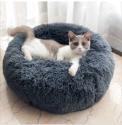 Resim Mengtuo Kış Yeni Yuvarlak Peluş Sıcak Köpek Pedi M Boyutu Bordo 50 X 50 Cm Me 