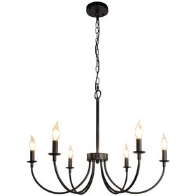 Resim Öykü 6Lı Siyah Modern Sarkıt Avize 