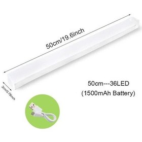 Resim Beyaz Kablosuz Led Gece Lambası Hareket Sensörlü Işık Dolap Gece Lambası Arka Işık 50cm-36led Diğer 
