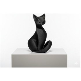 Resim Zarif Kedi - Minimalist Heykel - 11 Cm - 3d Baskı 