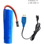 Resim Tnl 3.7V 18650 Li-On Siyah Soketli Sony Pilli Oyuncak Pili USB Şarj Cihazı ile 