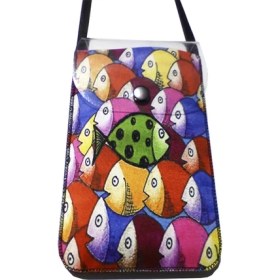 Resim Cemmys Kadın Çapraz Desenli Omuz Askılı Telefon Çantası Kılıfı 