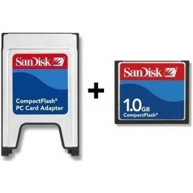 Resim Sandisk 1GB Compact Flash Hafıza Kartı + PCMCIA Kart Okuyucu 