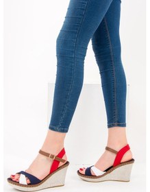 Resim Fox Shoes Laci/beyaz/kırmızı Kadın Dolgu Topuklu Ayakkabı 9674040205 Laci 