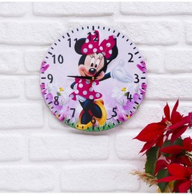 Resim Deep Craft Dekoratif Ahşap Duvar Saati Salon,çocuk Odası Saati - Minnie Karışık Renkli 