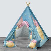 Resim Mavi Bebek, Çocuk Odası Minderli\u002FMindersiz Oyun Evi, Çadırı Model 0203 