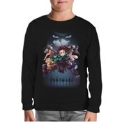 Resim Lord T-Shirt Demon Slayer Siyah Çocuk Sweatshirt 