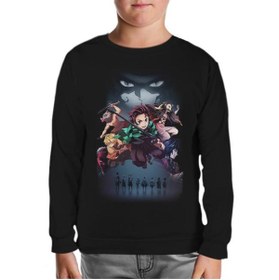 Resim Lord T-Shirt Demon Slayer Siyah Çocuk Sweatshirt 