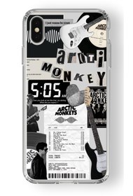Resim Multitronic Iphone Xs Max Uyumlu Arctic Monkey Tasarım Baskılı Şeffaf Kılıf 