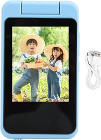 Resim Dijital Video Kamera, 1080P 48MP Selfie Video Kamera Kamera, 2,8 İnç HD IPS Dokunmatik Ekran, MP3 Müzik Çalar, Dijital Video Bebek Kamerası (BLUE) 