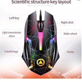 Resim RGB Kablolu Gamer Oyuncu Mouse 