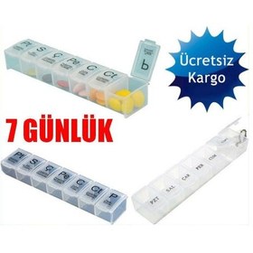 Resim Haftalık İlaç Kutusu 7 Günlük Plastik İlaç Muhafaza Kutusu Hap Sa 