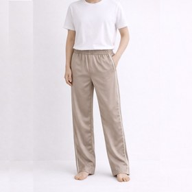 Resim Noiré Pamuk Saten Unisex Ev Pantolonu Vizon - S-M 