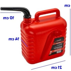 Resim markentegra 5 Litre Kapasiteli Antistatik Plastik Benzin Bidonu 