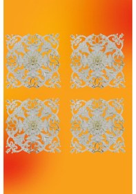 Resim Beyaz Altın Saray Tavan Motif 40*40 cm 4 Adet 