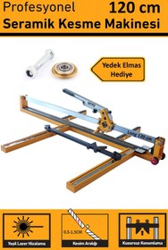 Resim DEKO TURKEY Long 120cm Granit ve Fayans Kesme Makinesi - Yeşil Lazerli, Yedek Elmas Ucu Hediyeli 
