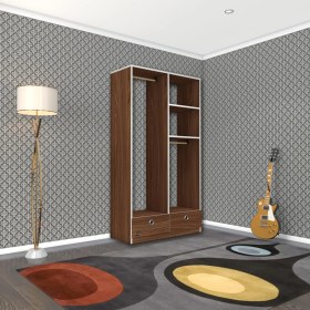 Resim Kenzlife giysi dolabı 2 bölmeli 2 çekmeceli bedri 182*100*42 cvz dolap kapaksız 
