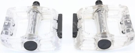 Resim Wp601 Geniş Mtb Bmx Platform Pedal 110 X 100 Mm 415 Gram Transparan Gümüş 