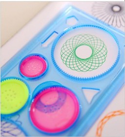 Resim Sihirli Cetvel 5 Adet Plastik Sihirli Daire Cetvel Desen Şablon Çizim Okul Karne Hediye Çok Renkli 